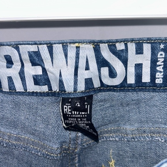 American Apparel Rewash Shorts Denim Jean Lace Short Shorts High Waisted Bottoms - Picture 12 of 12